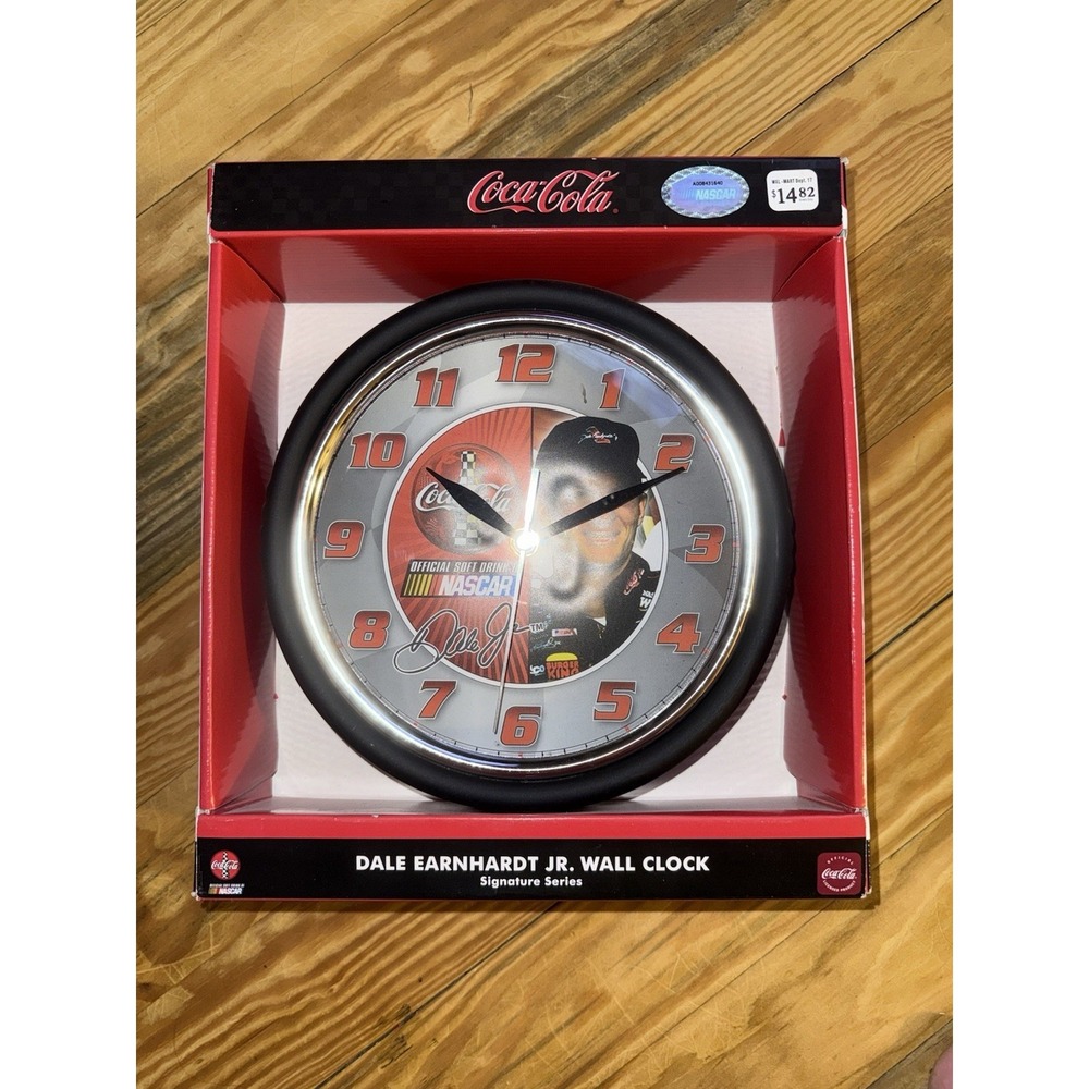 Dale Earnhardt Jr Coca Cola Wall Clock Signature Series NASCAR Coke